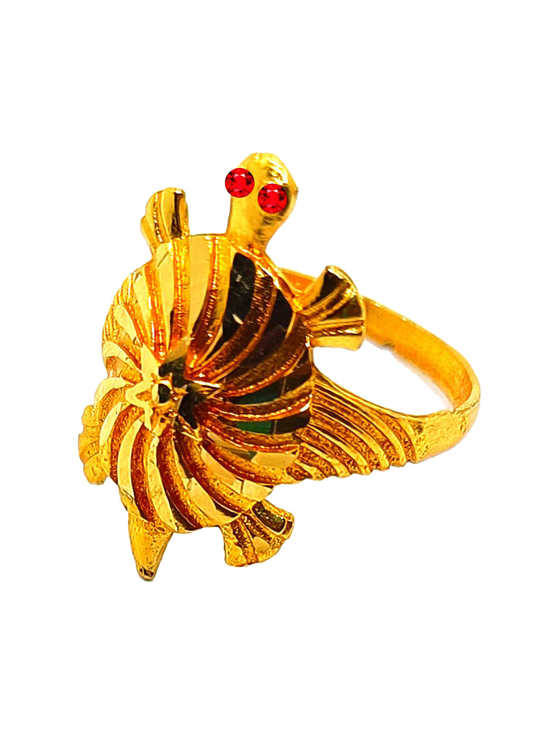 Dynamic Retail Global Yellow Alloy Finger Ring