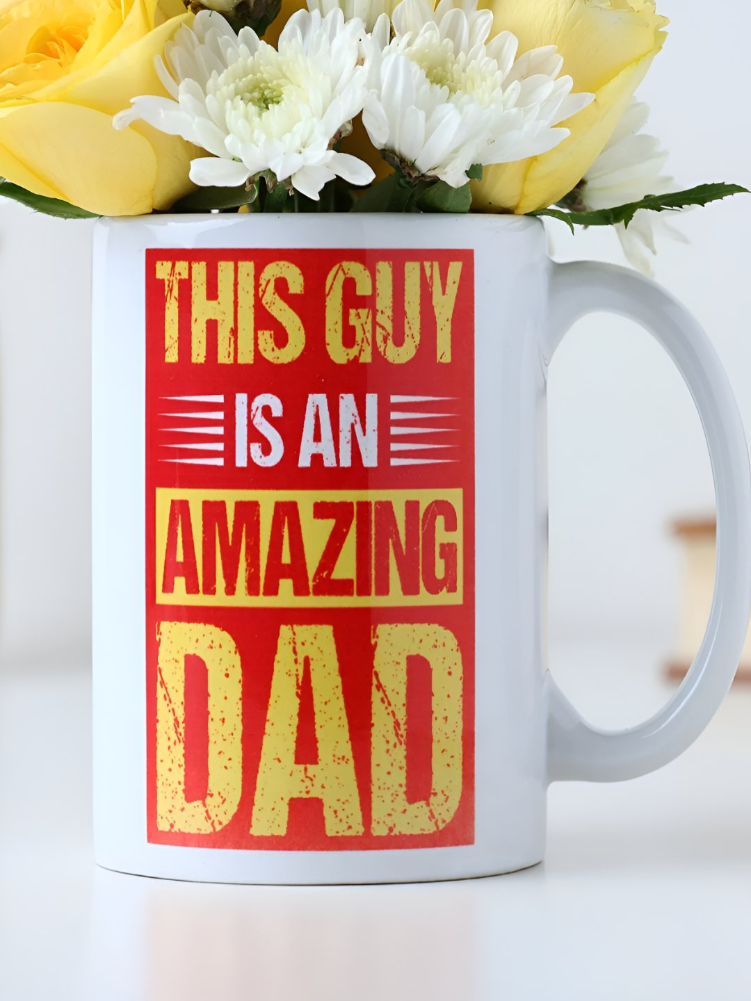 fnp 10-Pcs Yellow Roses & Daisy Mug Fresh Flowers