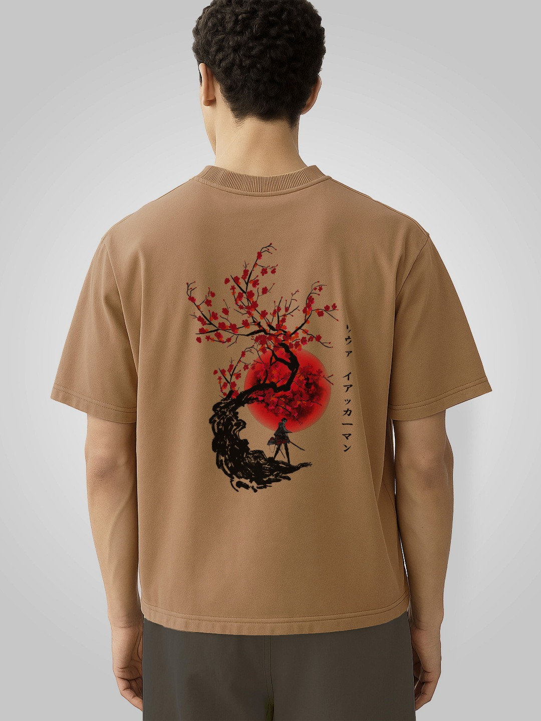 WHITE HUSK Levi Attack On Titan Anime Printed White Oversized T-shirt