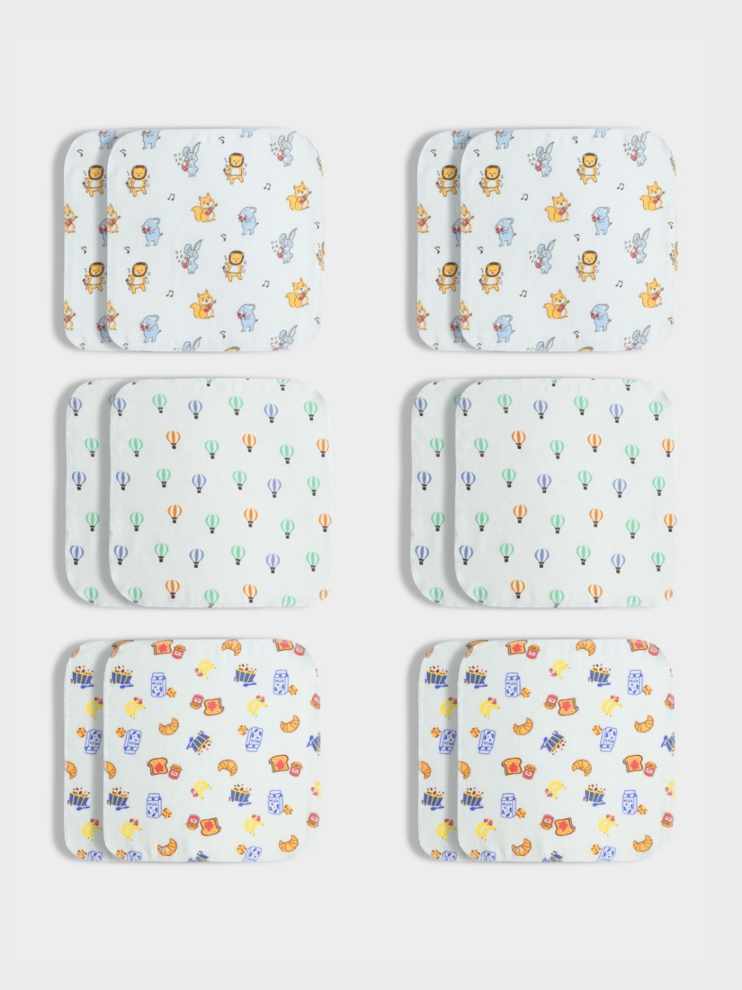 Orange Sugar Pack Of 12 Printed Cotton Muslin Napkins