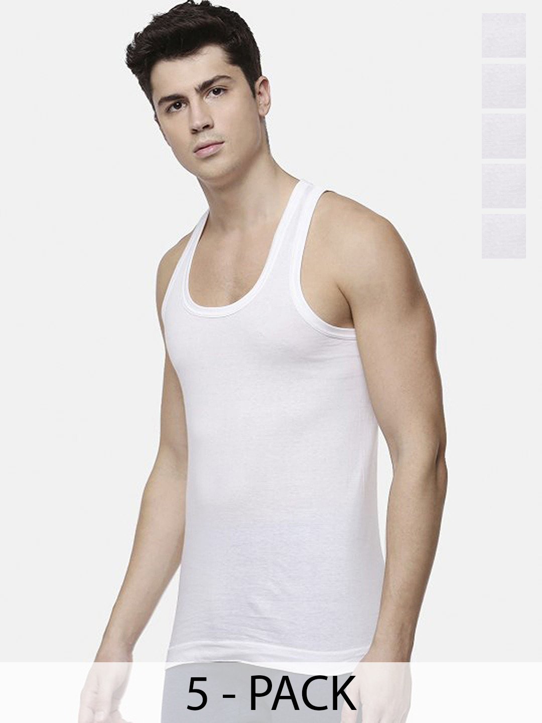 CAVENDERS Pack Of 5 Cotton Basic Innerwear Vests C57=-SWIFT---5- ---85
