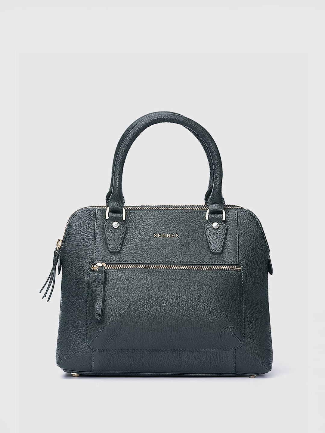 SENNES Opera Leather Textured Structured Handheld Bag