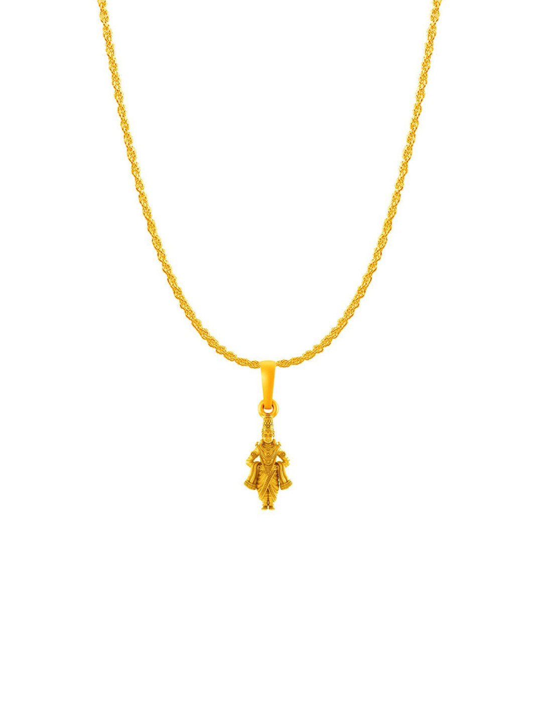 AKSHAT SAPPHIRE 22KT Gold-Plated 925 Silver Vitthal Pendants With Rope Chains