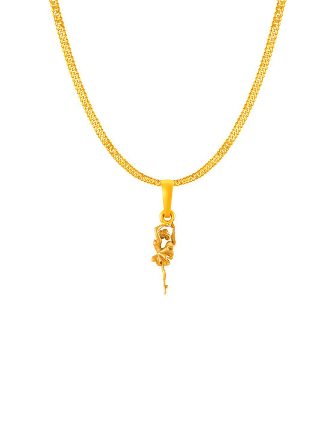 AKSHAT SAPPHIRE Men 92.5 Silver 22K Gold-Plated Dancing Girl Pendants With Chain