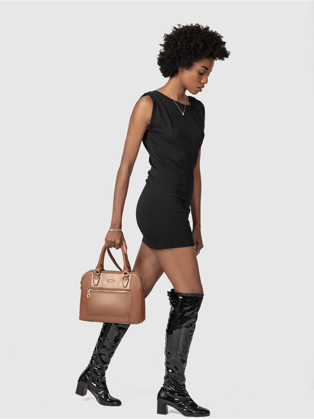 SENNES Leather Structured Handheld Bag