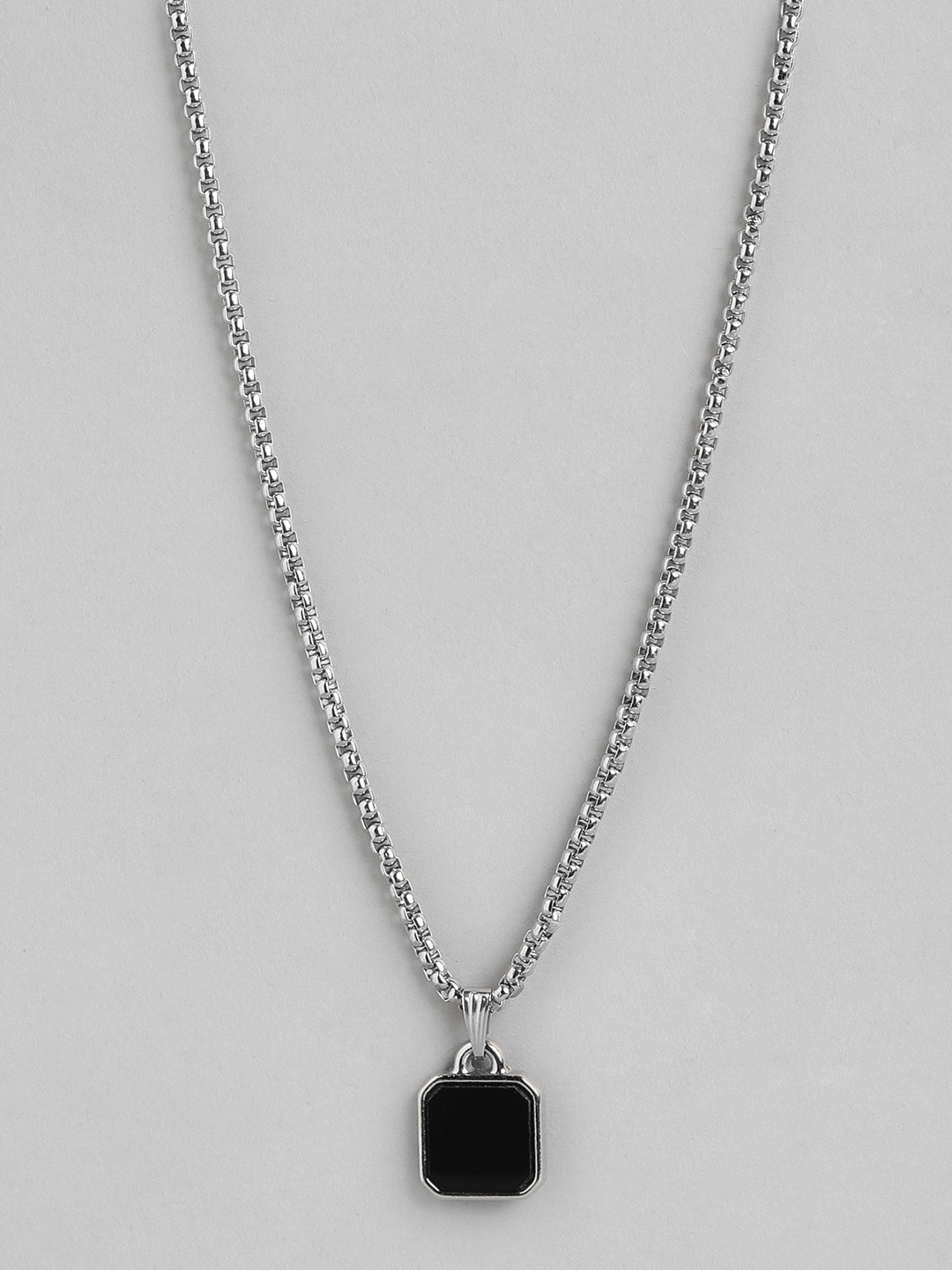 PARIS HAMILTON Silver-Plated Geometric Pendant with Chain