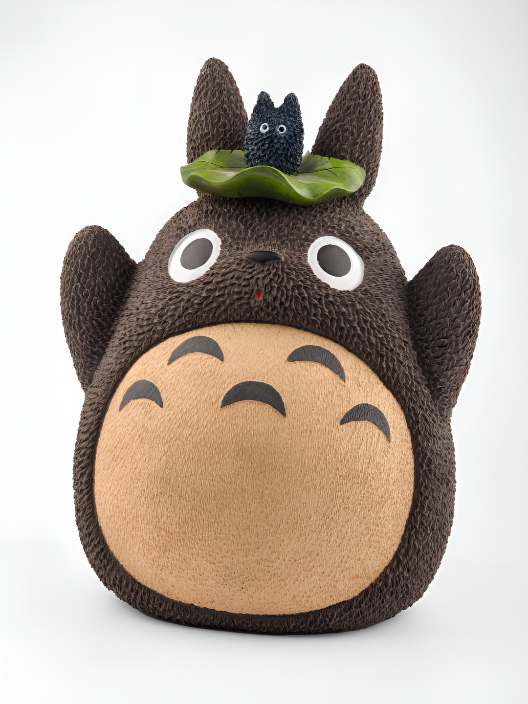 COMICSENSE My Neighbour Totoro Piggy Bank Grey Polyresin Glossy Living Room Large Showpiece - 13.4 Inches