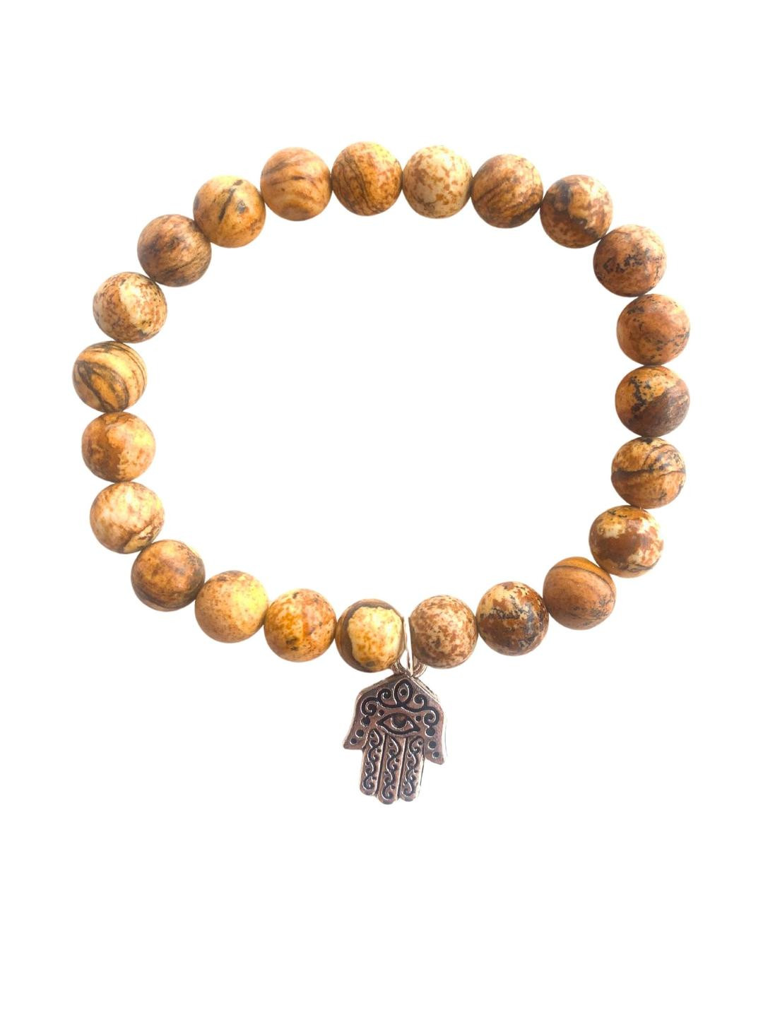 Apnisanskriti Unisex Pitcher Jasper Hand Stone Bracelet
