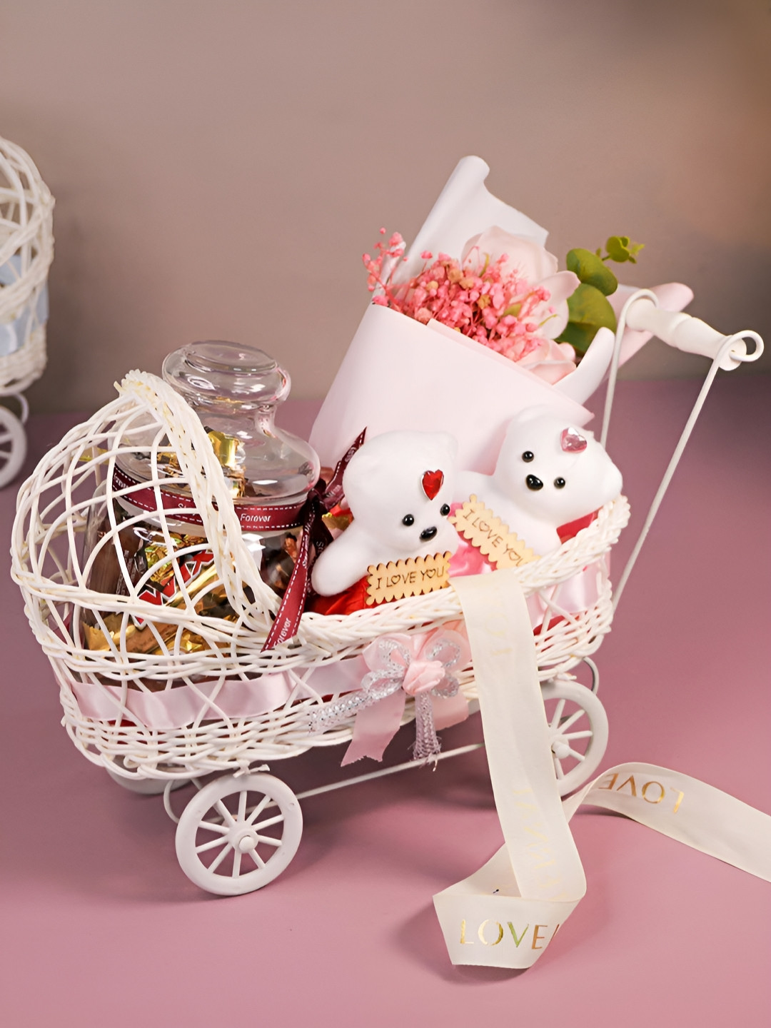Art Street Mini Doll Stroller Shape Gift Basket