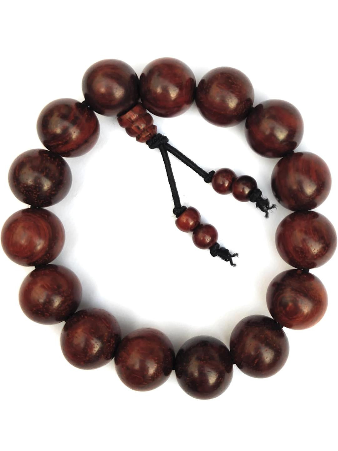 Apnisanskriti Unisex Red Sandalwood Chandan Bracelet 14mm