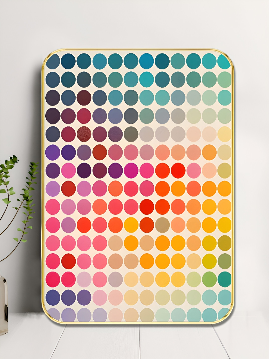 SAF Red & Blue Circle Printed Wall Art