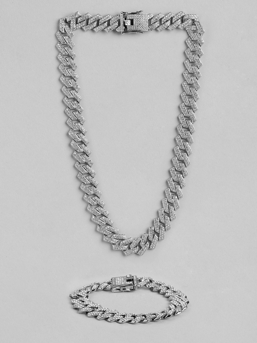 PARIS HAMILTON Set of 2 Silver-Plated Necklace & Bracelet