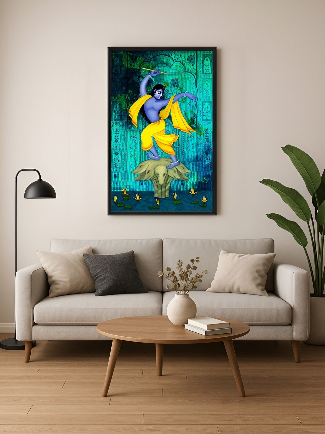 999Store Green & Blue 1 Piece Canvas Other Wall Paintings