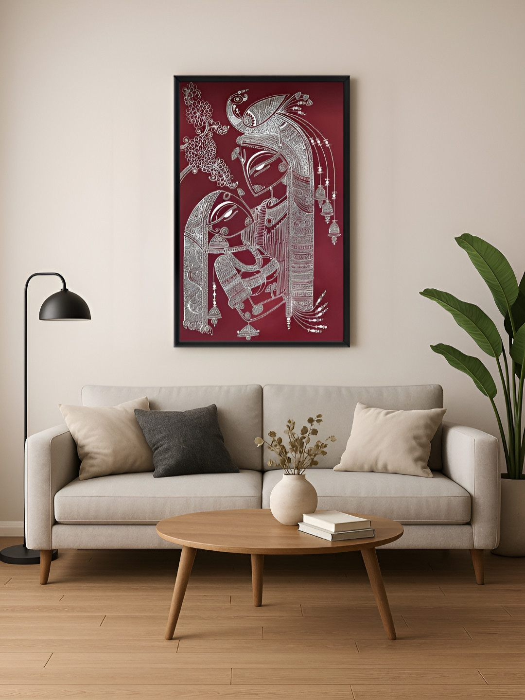 999Store Red & White 1 Piece Canvas Other Wall Paintings