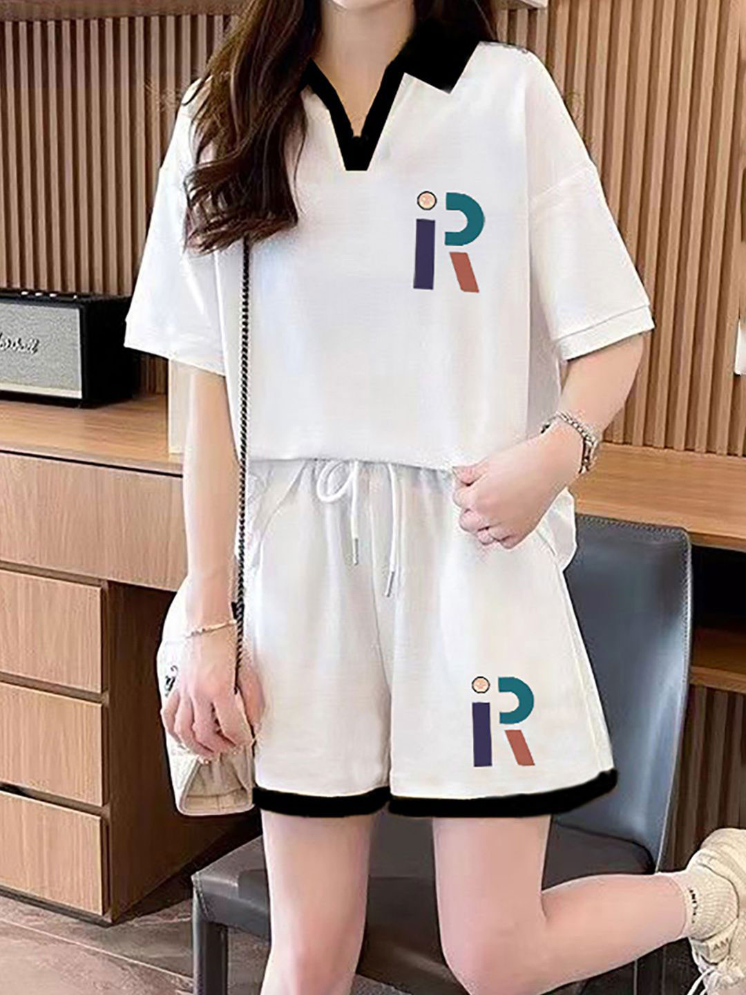 JC Mode Printed T-Shirt With Shorts Co-Ords