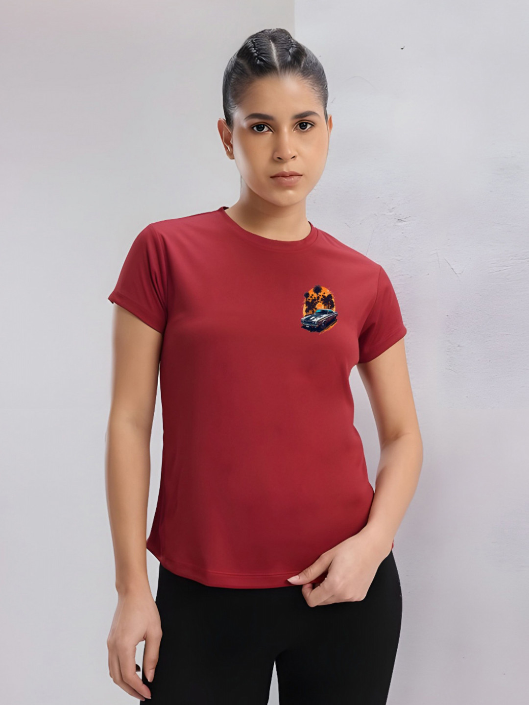 TRENDSATTIRE Women Graphic Printed Round Neck T-shirt