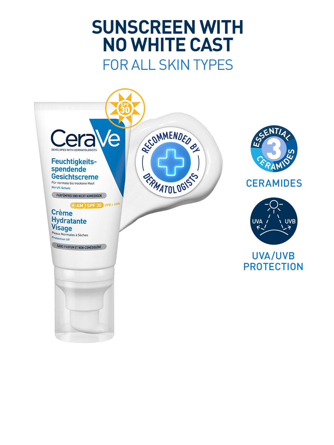 CeraVe AM Facial Moisturizing Lotion With Sunscreen SPF 30 & Ceramides - 52ml