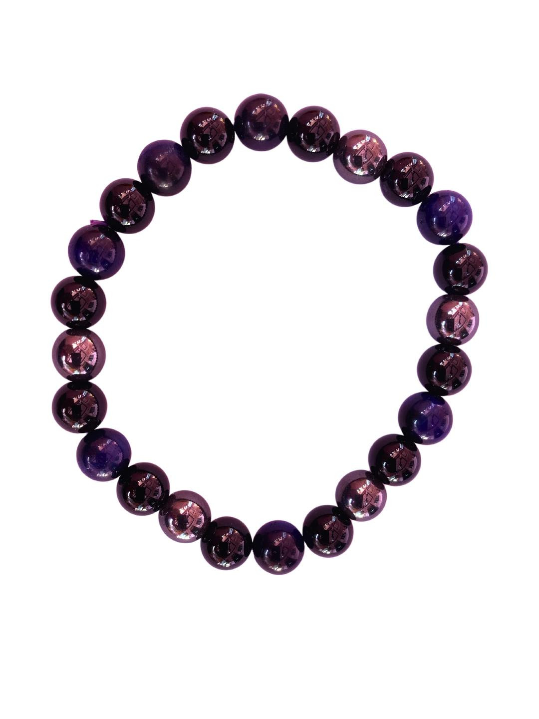 Apnisanskriti Unisex Hematite Blue Tiger Eye Black Onyx Stone Bracelet