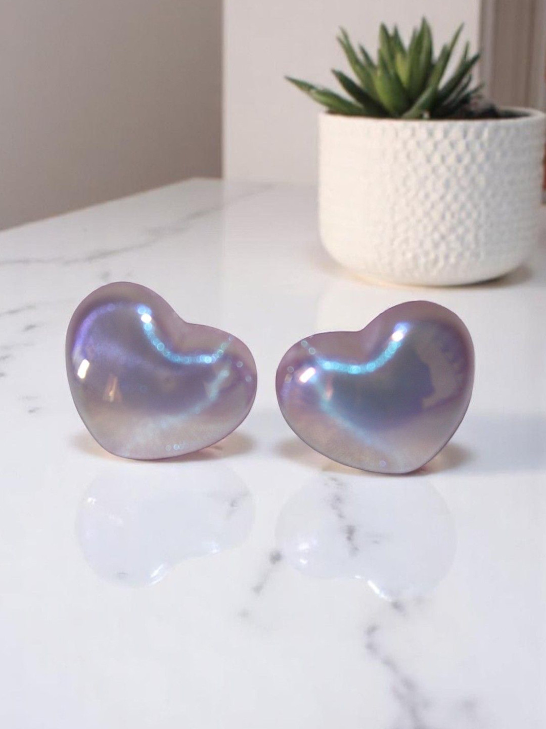 Jolly Faces Heart Shaped Studs