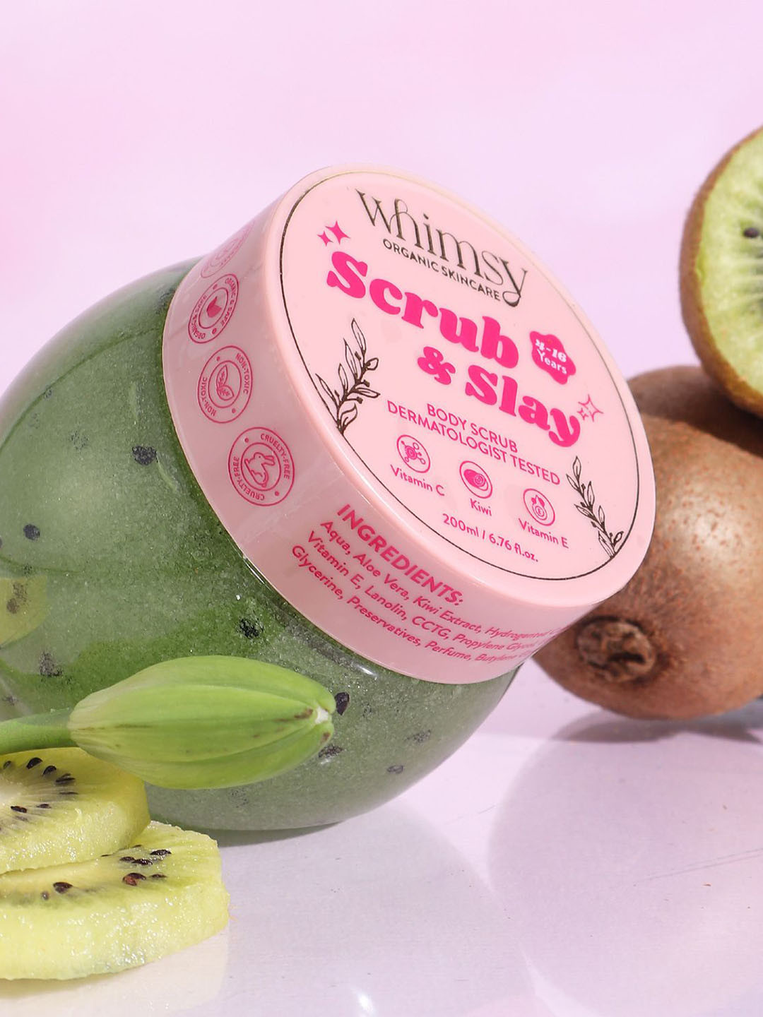 Whimsy Beauty Kiwi Body Scrub- 200 ml