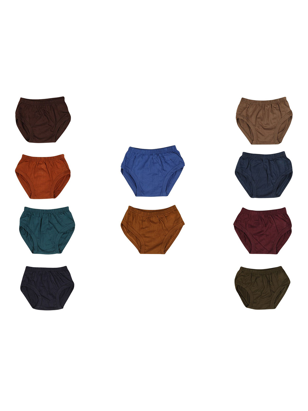 VIRUKSHAM Infant Girls 10 Pcs Solid Cotton Briefs VH 509 Ramvi jty 0-6m-10p