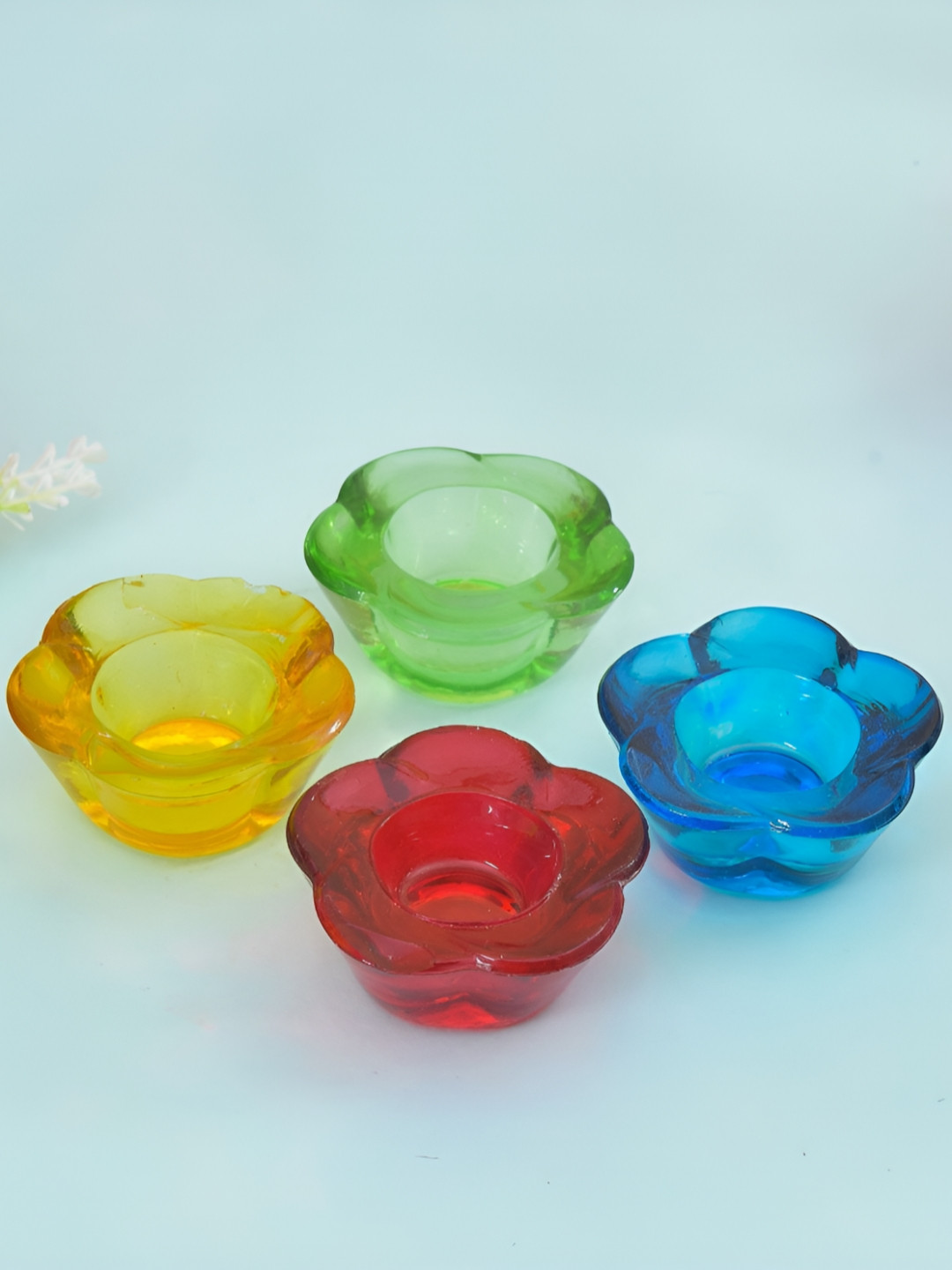 Myntra Elegant Homes Glass Set of 4 Candle Holder