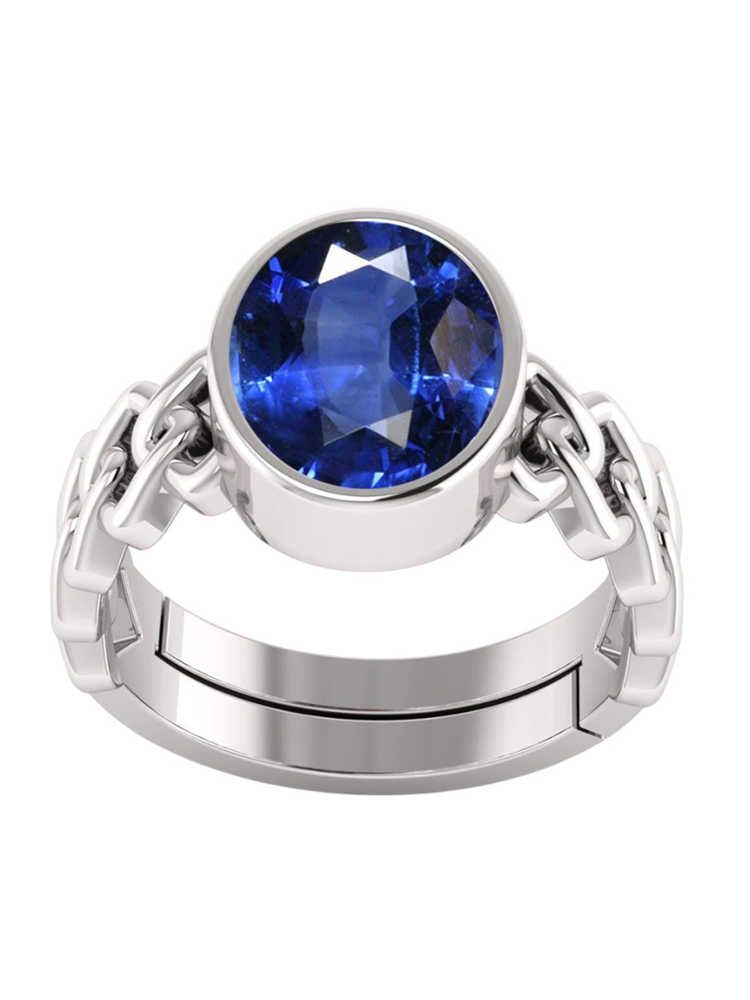 RSPR 12.25 Ratti 11.72 Carat Sapphire Gemstone Studded Finger Ring