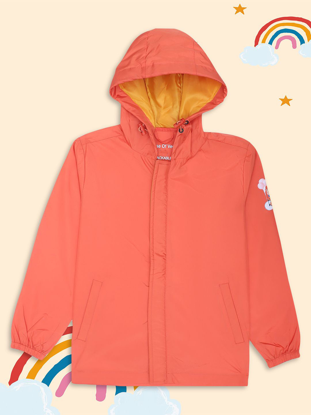 HOUSE OF VEDAS Unisex Kids Windcheater and Water Resistant Outdoor Sporty Jacket