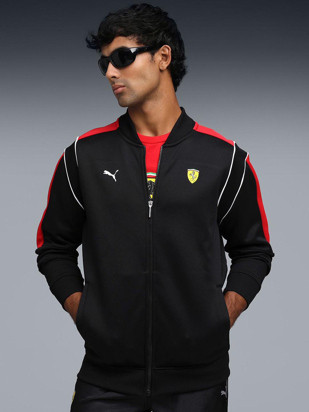 PUMA Motorsport Men Ferrari MT7 Long Sleeves Knitted Track Jacket