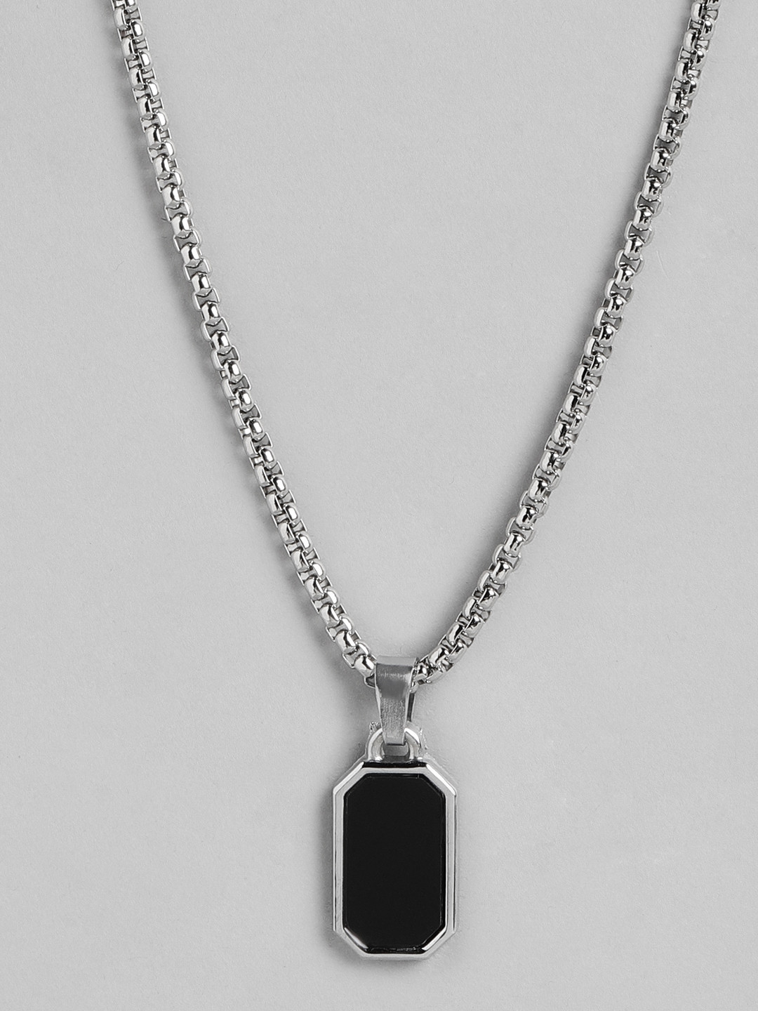 PARIS HAMILTON Silver-Plated Geometric Pendant with Chain