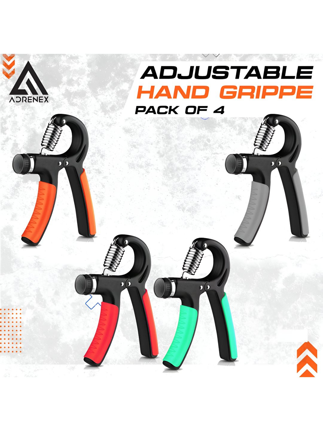 ADRENEX Set Of 4 Adjustable Hand Gripper