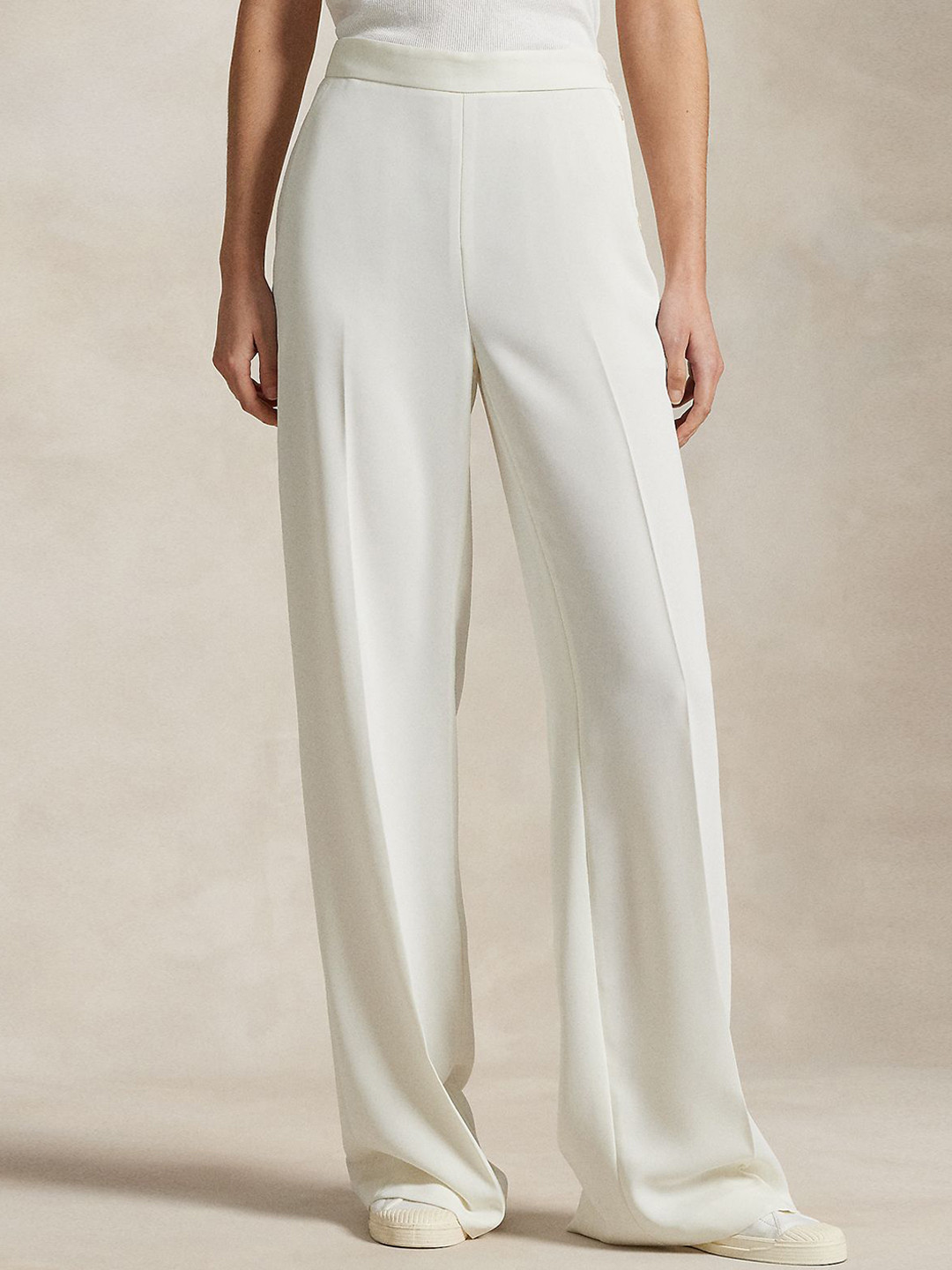 Polo Ralph Lauren Women Satin High-Rise Wide-Leg Trousers