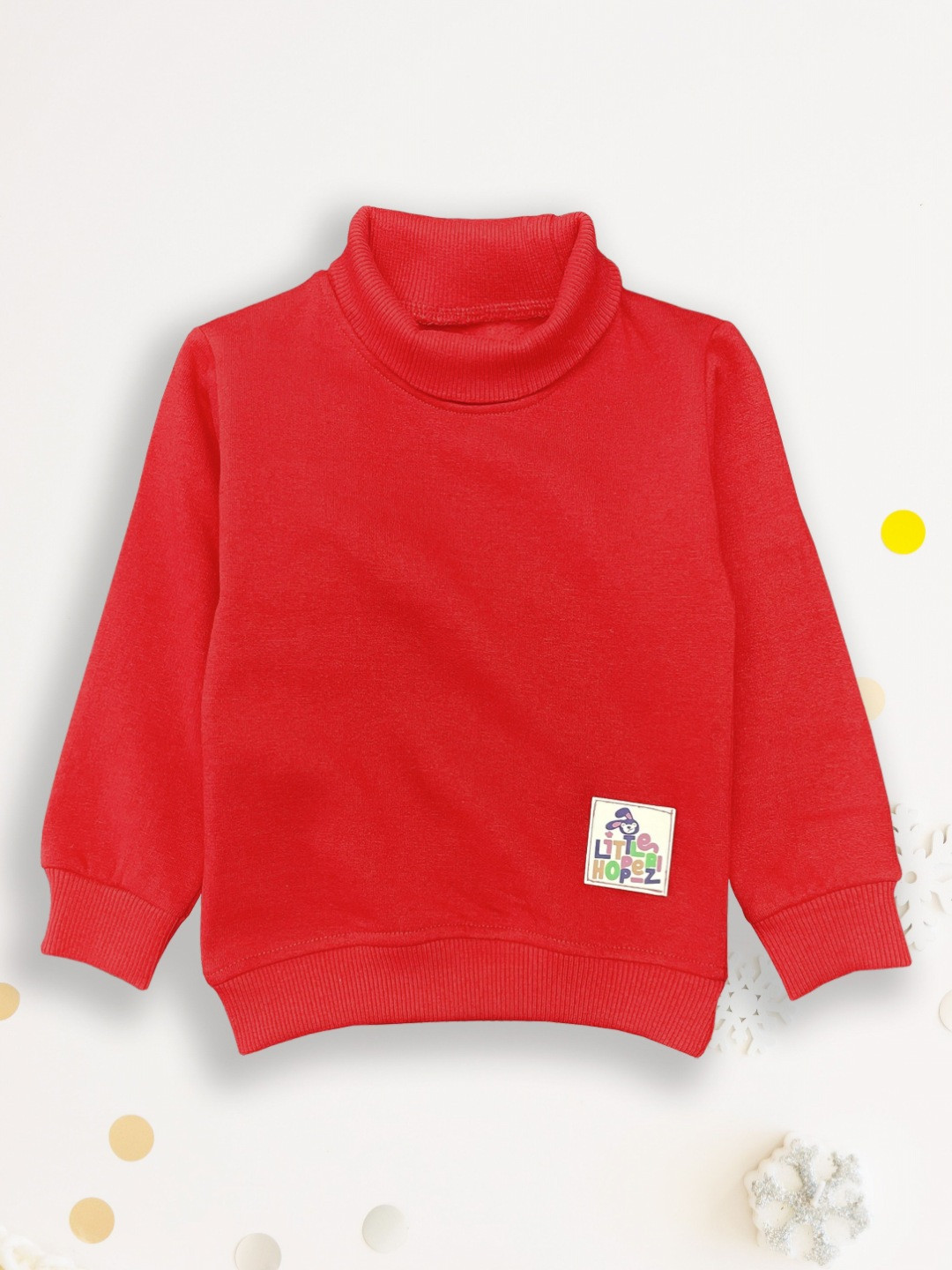 YUV Kids Pack Of 3 Turtle Neck Applique Relaxed Fit T-shirts