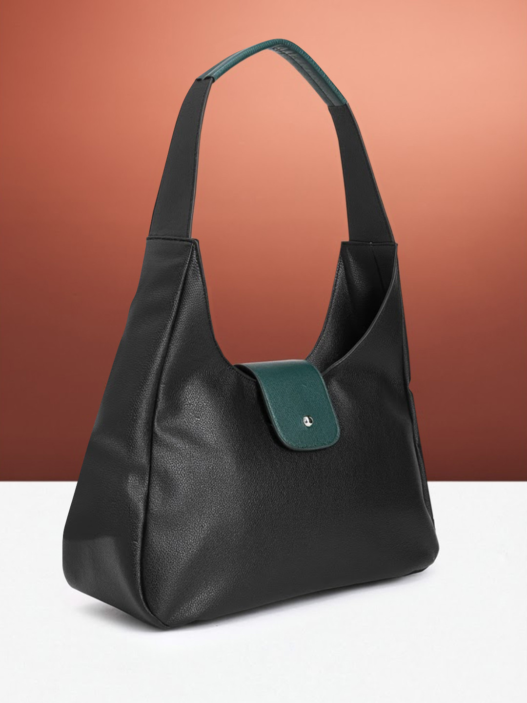 French Connection Abstract Textured Structured Hobo Bag