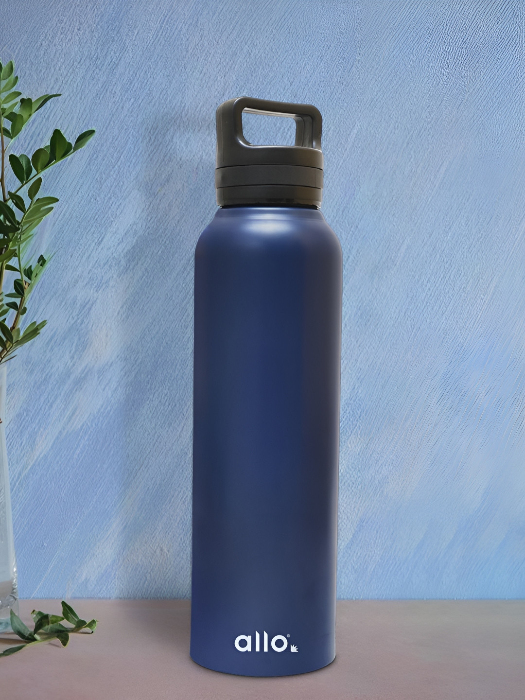 Allo Royal Blue Stainless Steel Leakproof Handle Cap Water Bottle 1000 ml