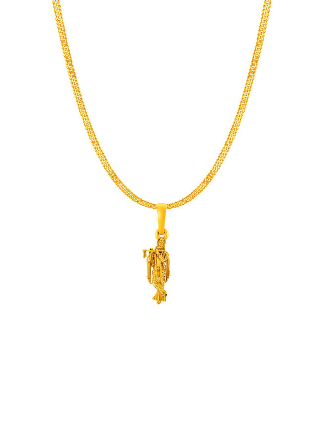 AKSHAT SAPPHIRE 92.5 Silver 22KT Gold-Plated Krishna ji Pendants With Chains