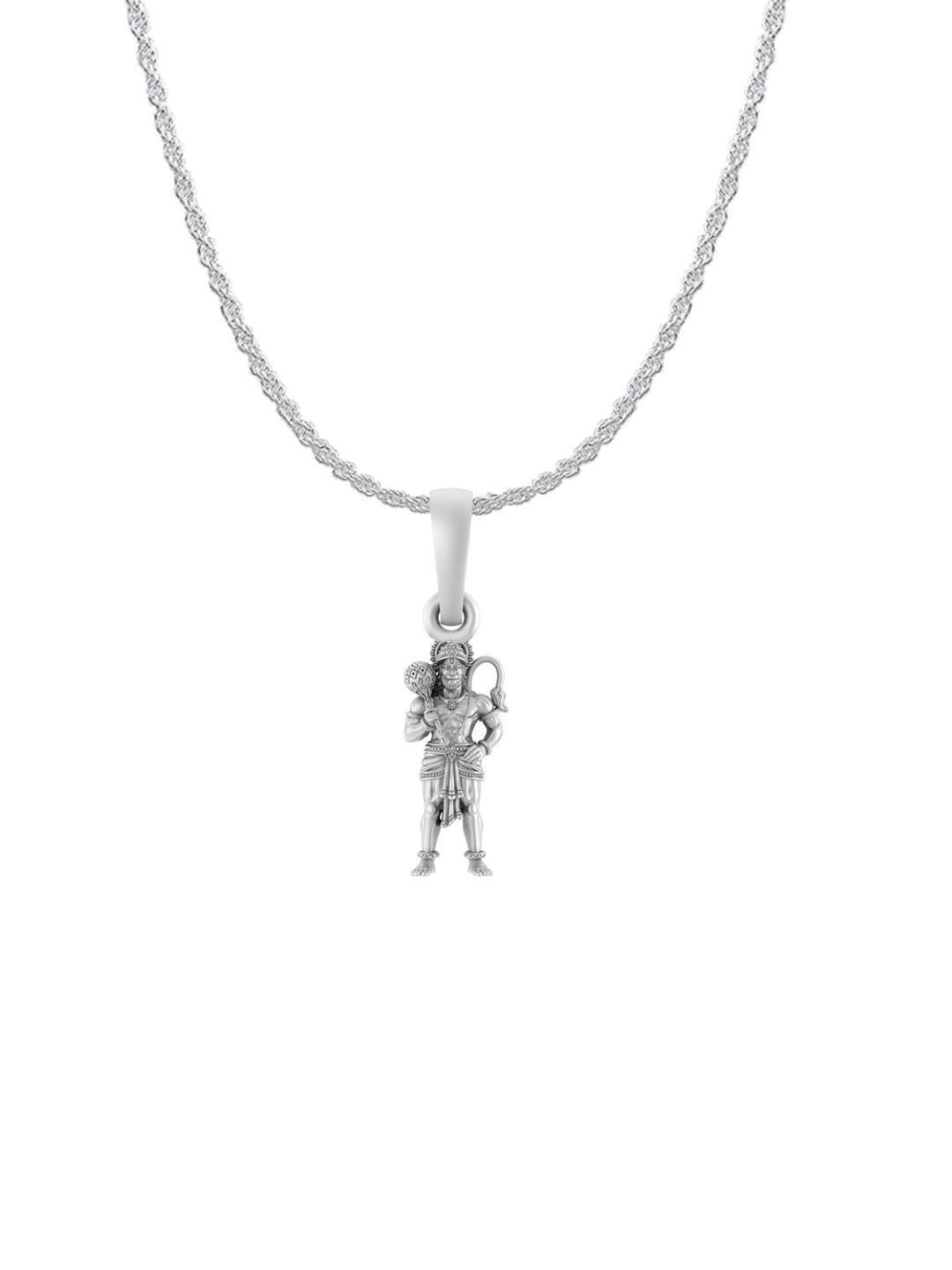 AKSHAT SAPPHIRE Men Quirky Hanuman Pendant with Rope Chain