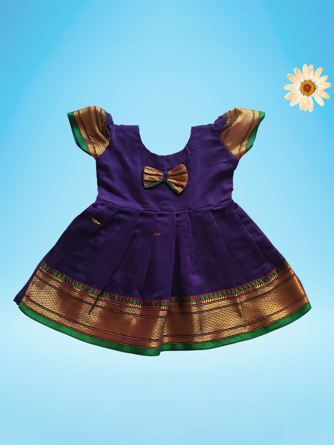 Mom and Me Kids-Girls Above Knee A-Line Cotton Dress