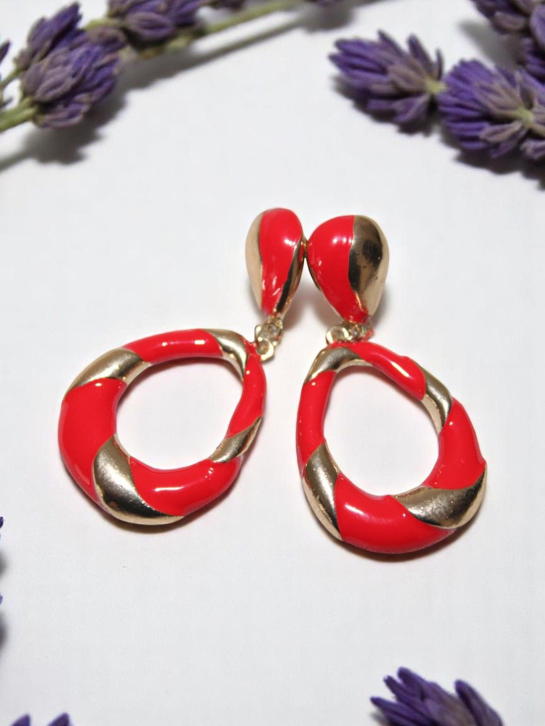 Jolly Faces Oval Shaped Drop Earrings