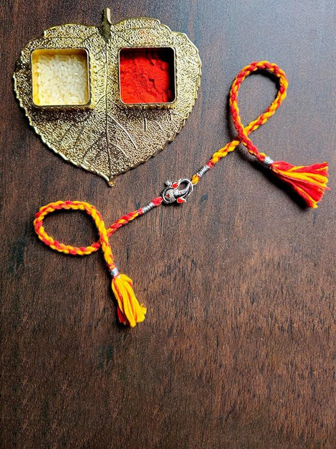 ROOVI Pure 925 Silver Ganesha Rakhi For Brother