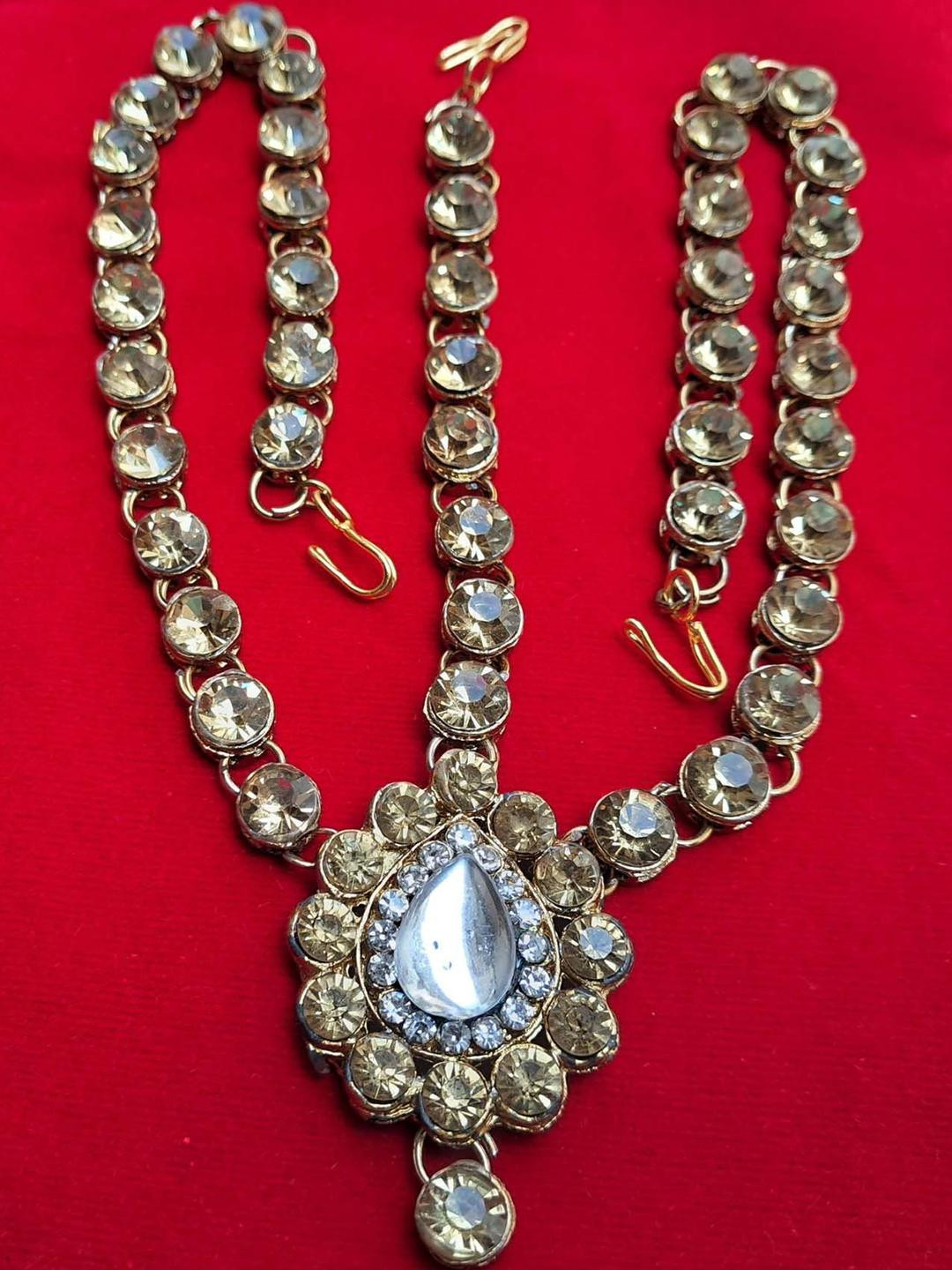 Vidhya Kangan Gold-Plated Stone Studded Matha Patti