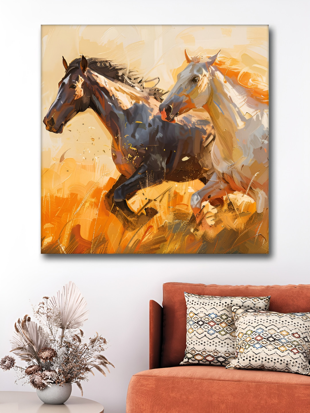 Aura Canvas Square Paintings Wall Art-25 x 25In