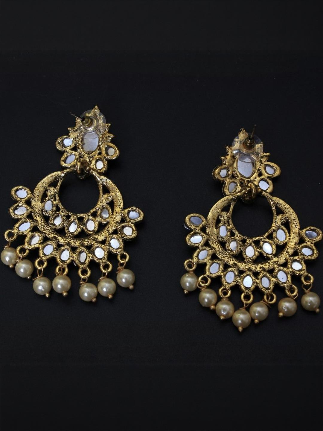 FASHION EMPIRE Teardrop Shaped Chandbalis Earrings
