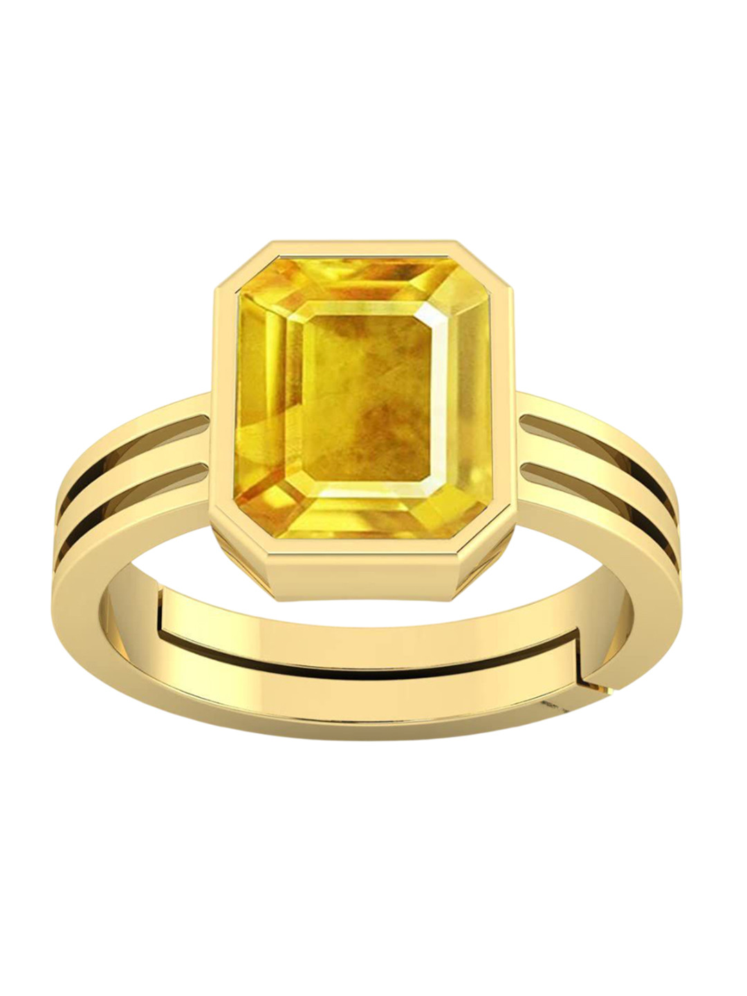 RSPR 8.25 Ratti 7.60 Carat Unheated Untreatet A+ Quality Natural Sapphire Pukhraj Ring