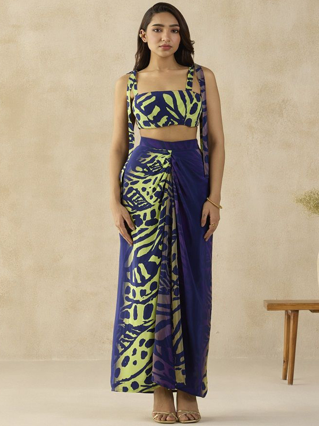 SIL SILA Women Purple Bali Top With Trousers Co-Ords