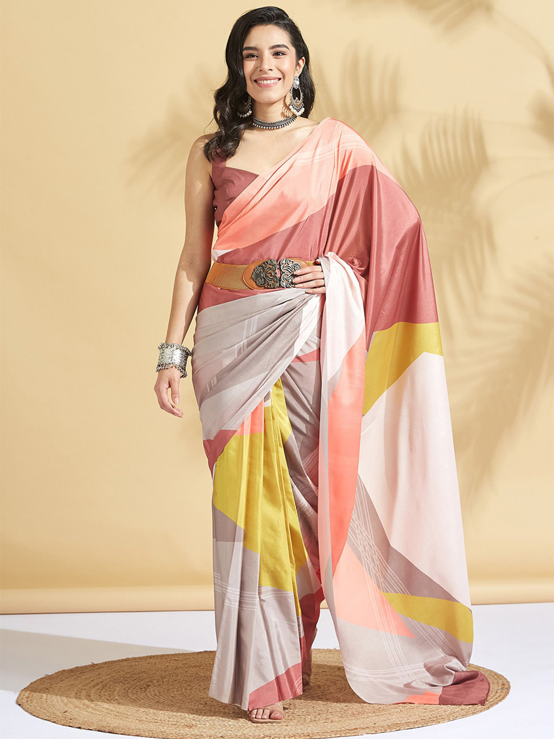 RACHNA  Colorblocked Ready to Wear Saree
