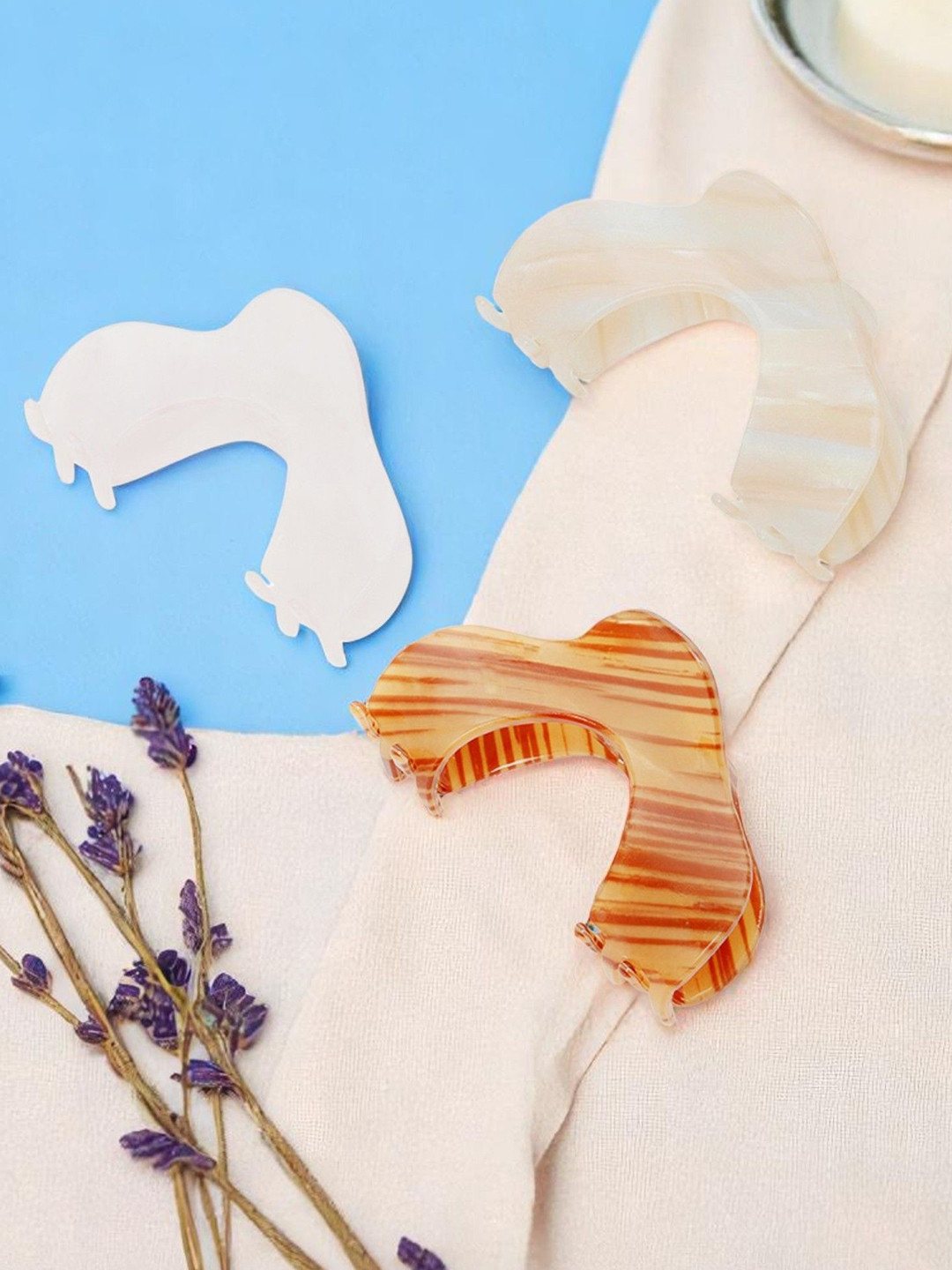 Radhu & Kabby Women Plastic Set of 3 Claw Clip