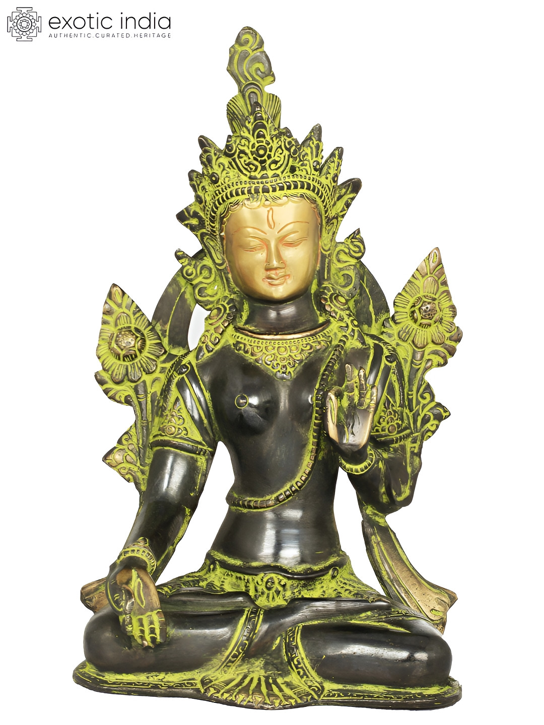 Exotic India Handmade Tibetan Buddhist Goddess Idol Showpiece