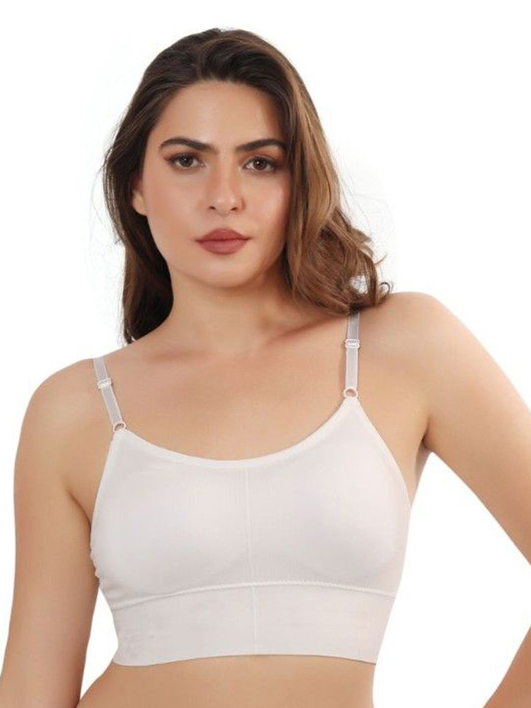 CALBONE Solid Non-Wired Lightly Padded Full Coverage Everyday Seamless Bra