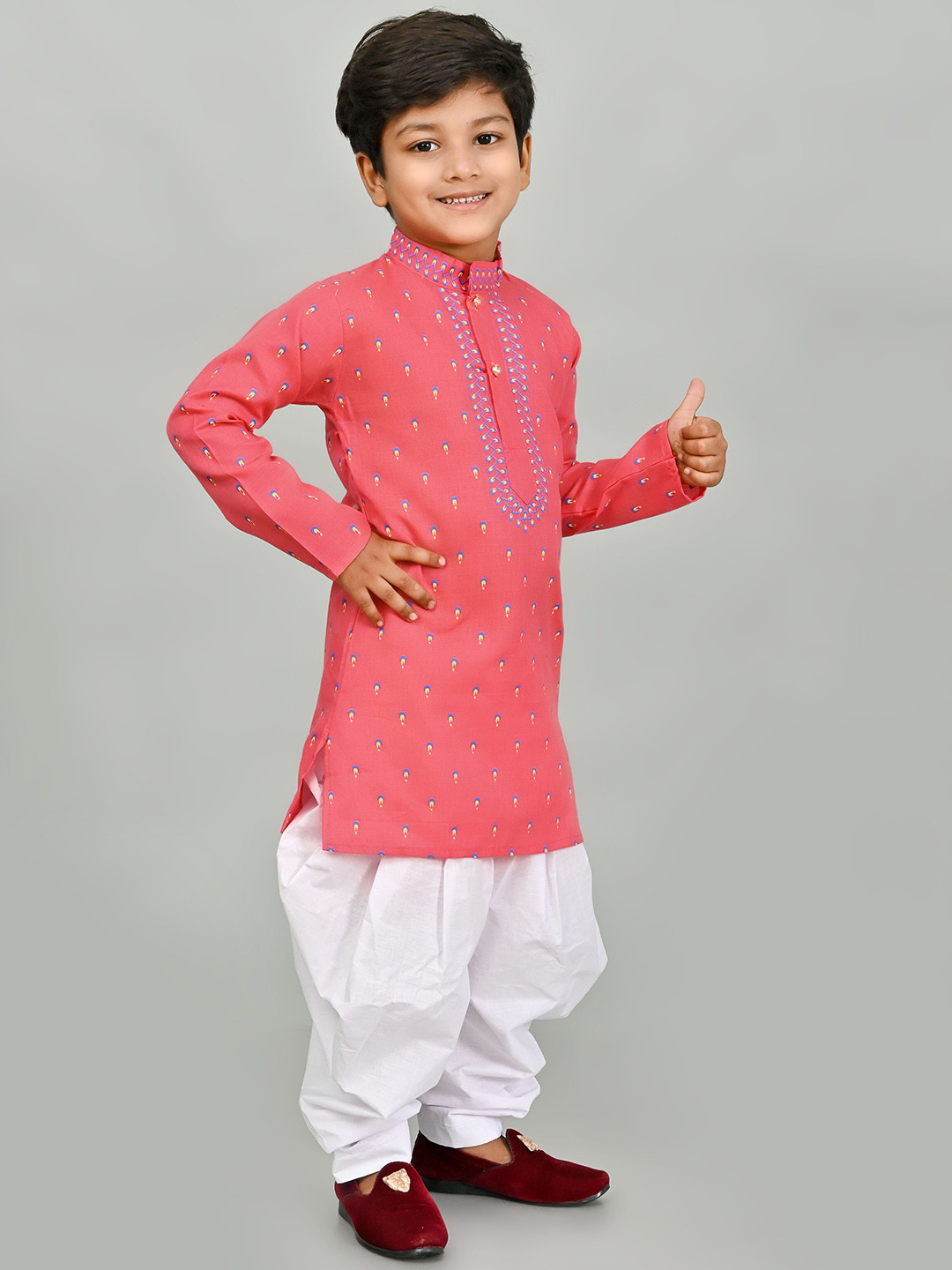 AHLAN APPARELS Boys Ethnic Motifs Printed Regular Kurta with Patiala